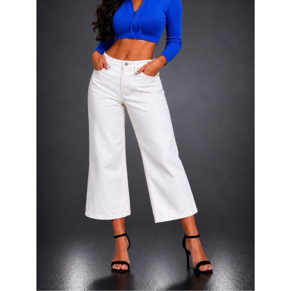 MOTHER Tunnel Vision Ankle Jeans White High Waist 29x27 Totally Innocent EUC